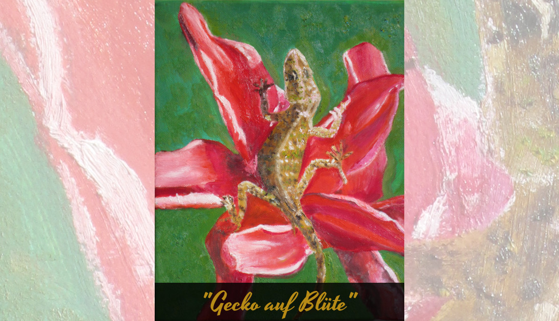 Gecko auf Blüte